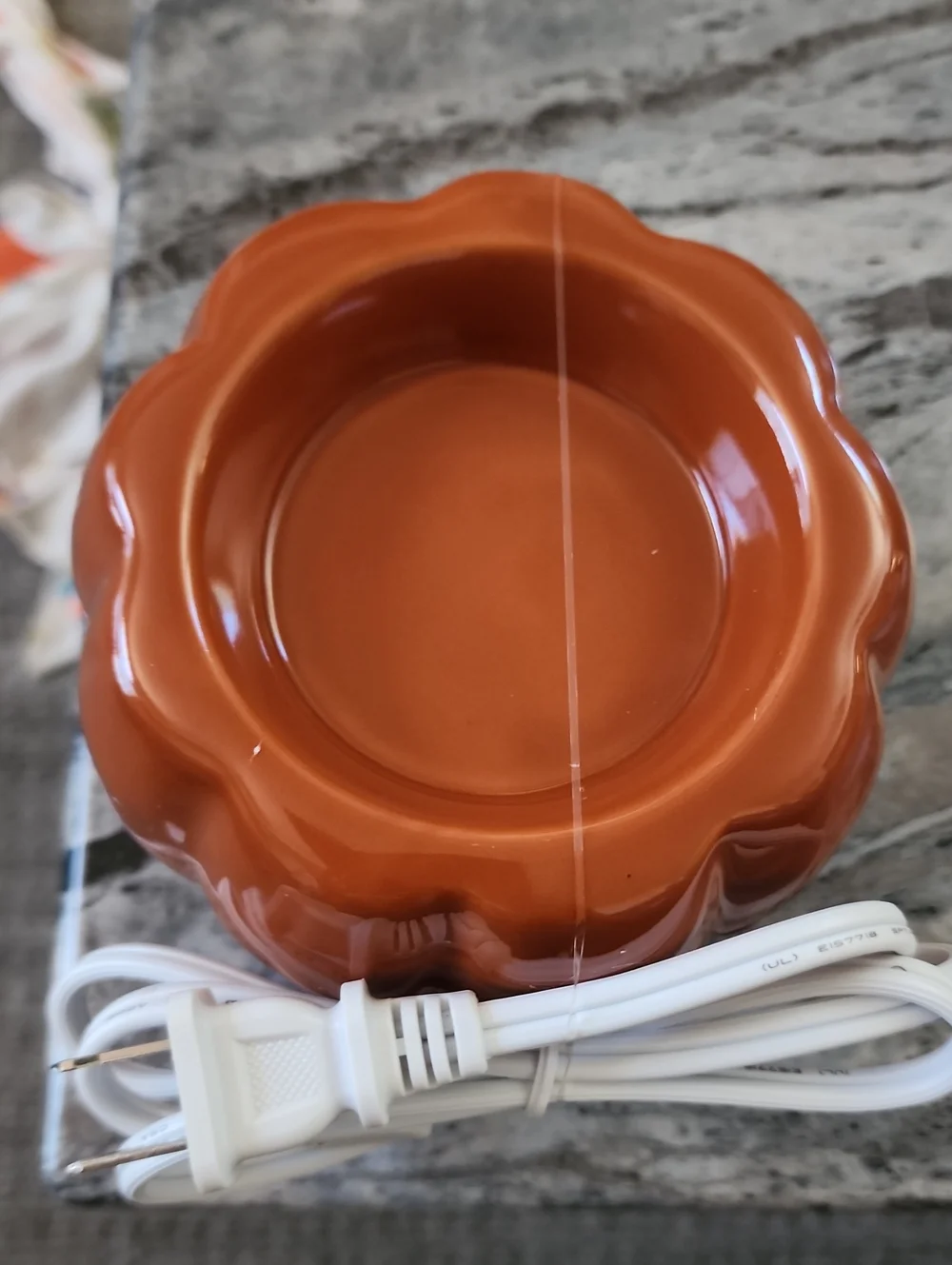 YANKEE CANDLE  Electric Orange PUMPKIN TART WAX WARMER Fall Halloween 2012, NIB!